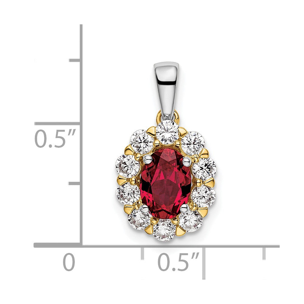 Oval Gemstone and Diamond Halo Pendants