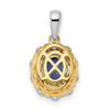 Oval Gemstone and Diamond Halo Pendants