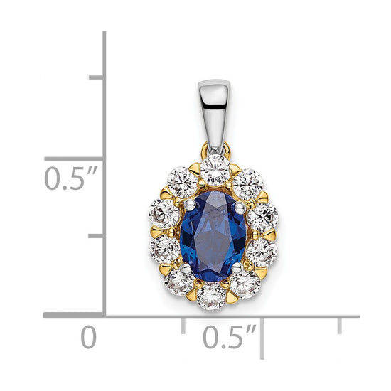 Oval Gemstone and Diamond Halo Pendants