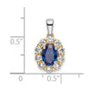Oval Gemstone and Diamond Halo Pendants