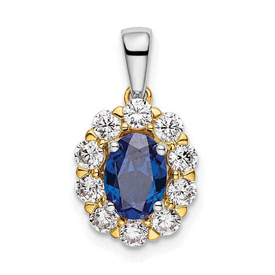 Oval Gemstone and Diamond Halo Pendants