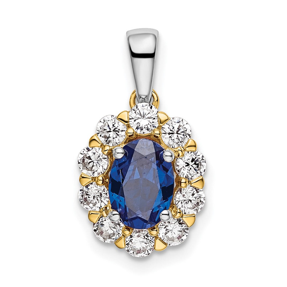 Oval Gemstone and Diamond Halo Pendants