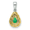 Pear Gemstone and Diamond Halo Pendants