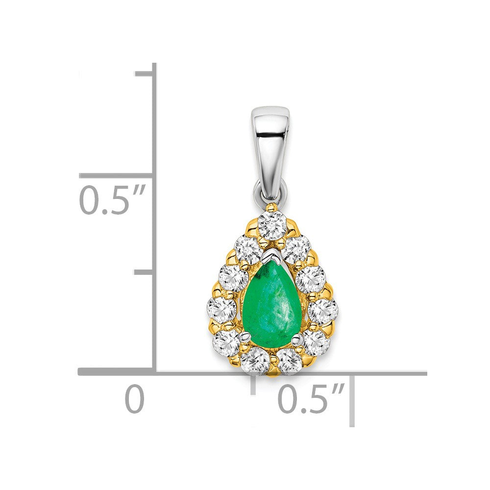 Pear Gemstone and Diamond Halo Pendants