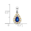 Pear Gemstone and Diamond Halo Pendants