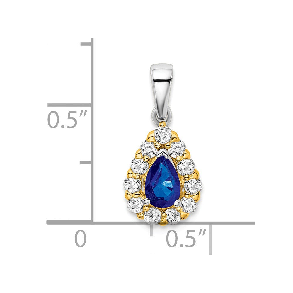 Pear Gemstone and Diamond Halo Pendants