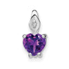 Gemstone and Diamond Heart Pendants
