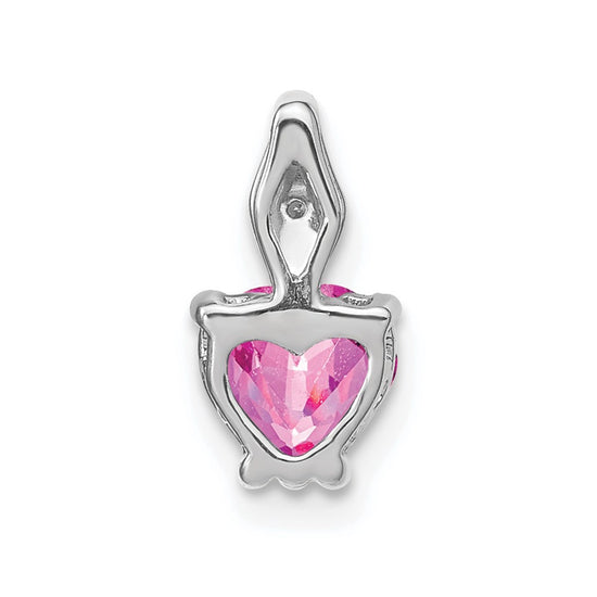 Gemstone and Diamond Heart Pendants
