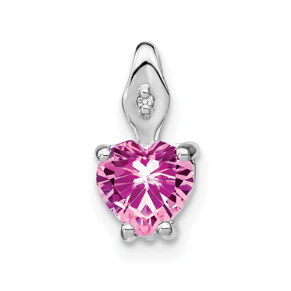 Gemstone and Diamond Heart Pendants