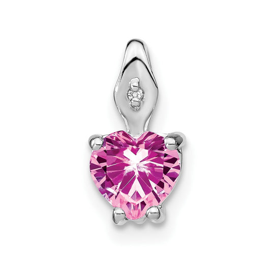 Gemstone and Diamond Heart Pendants