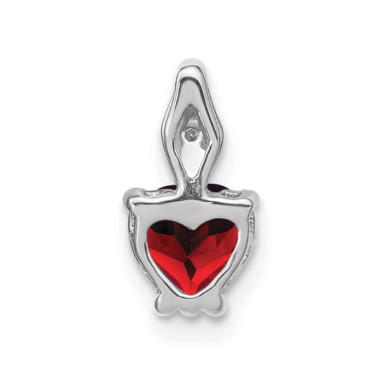 Gemstone and Diamond Heart Pendants