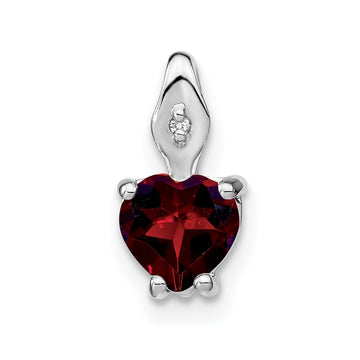 Gemstone and Diamond Heart Pendants