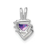 Heart Gemstone & Diamond Pendants