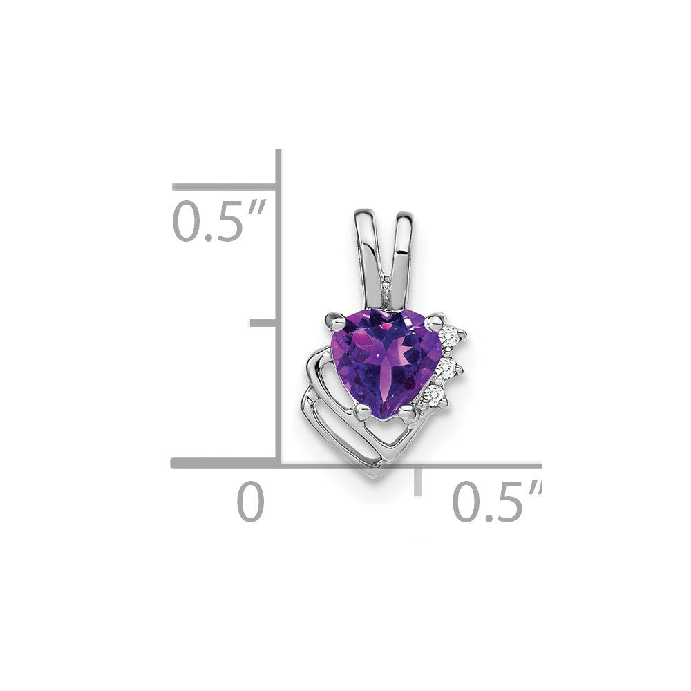 Heart Gemstone & Diamond Pendants