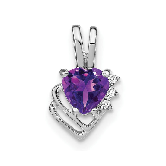 Heart Gemstone & Diamond Pendants