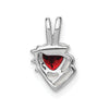 Heart Gemstone & Diamond Pendants
