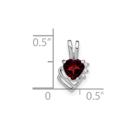 Heart Gemstone & Diamond Pendants
