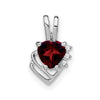 Heart Gemstone & Diamond Pendants