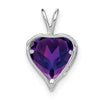 Gemstone and Diamond MOM Heart Pendants