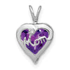 Gemstone and Diamond MOM Heart Pendants