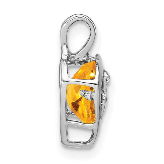 Gemstone and Diamond MOM Heart Pendants