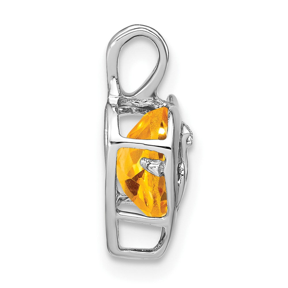 Gemstone and Diamond MOM Heart Pendants