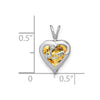 Gemstone and Diamond MOM Heart Pendants