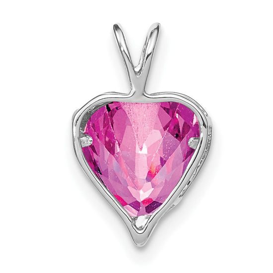 Gemstone and Diamond MOM Heart Pendants