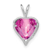Gemstone and Diamond MOM Heart Pendants
