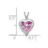 Gemstone and Diamond MOM Heart Pendants