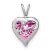 Gemstone and Diamond MOM Heart Pendants