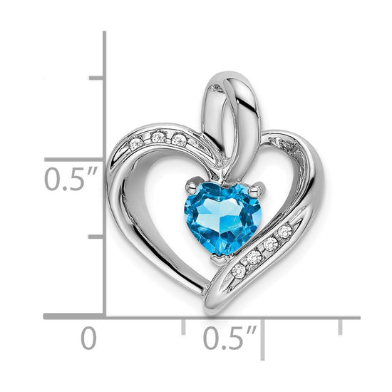 Gemstone and Diamond Heart Pendants