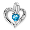 Gemstone and Diamond Heart Pendants