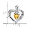 Gemstone and Diamond Heart Pendants
