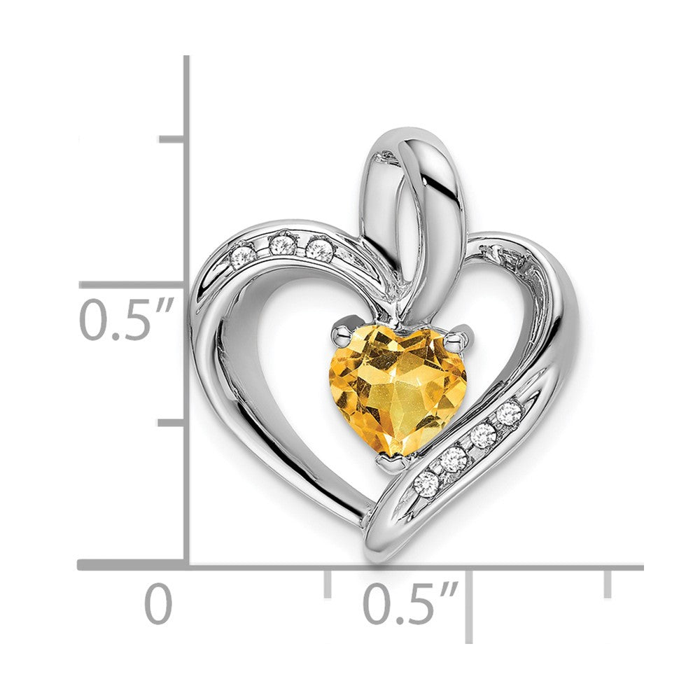 Gemstone and Diamond Heart Pendants