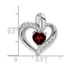 Gemstone and Diamond Heart Pendants
