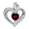Gemstone and Diamond Heart Pendants