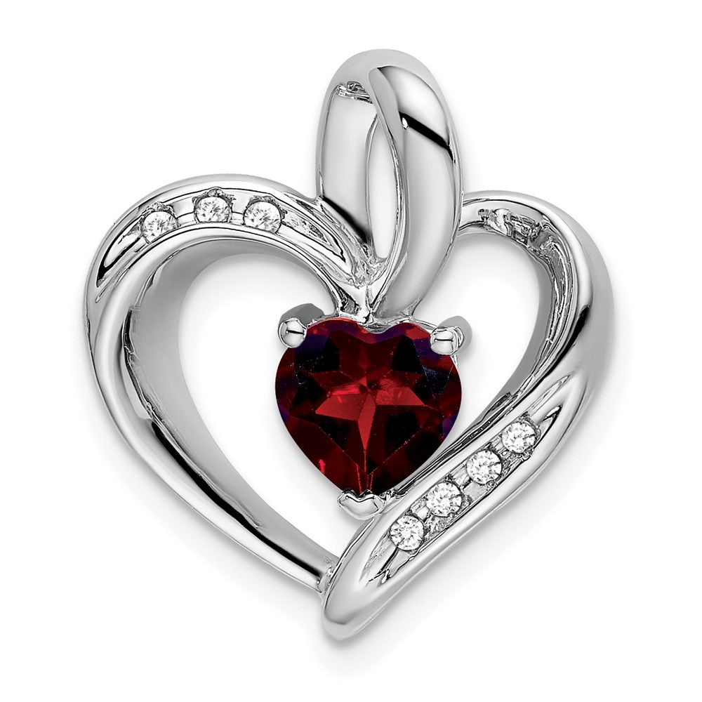 Gemstone and Diamond Heart Pendants