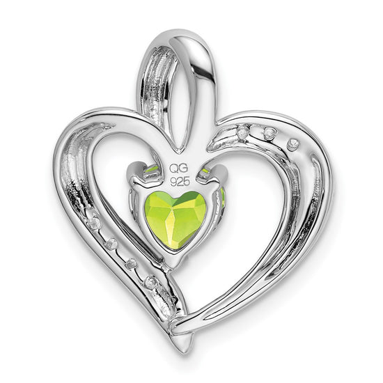 Gemstone and Diamond Heart Pendants