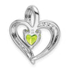 Gemstone and Diamond Heart Pendants