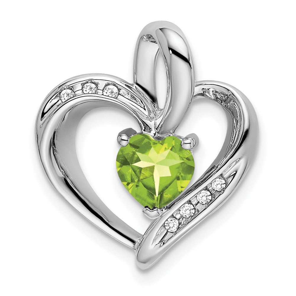 Gemstone and Diamond Heart Pendants