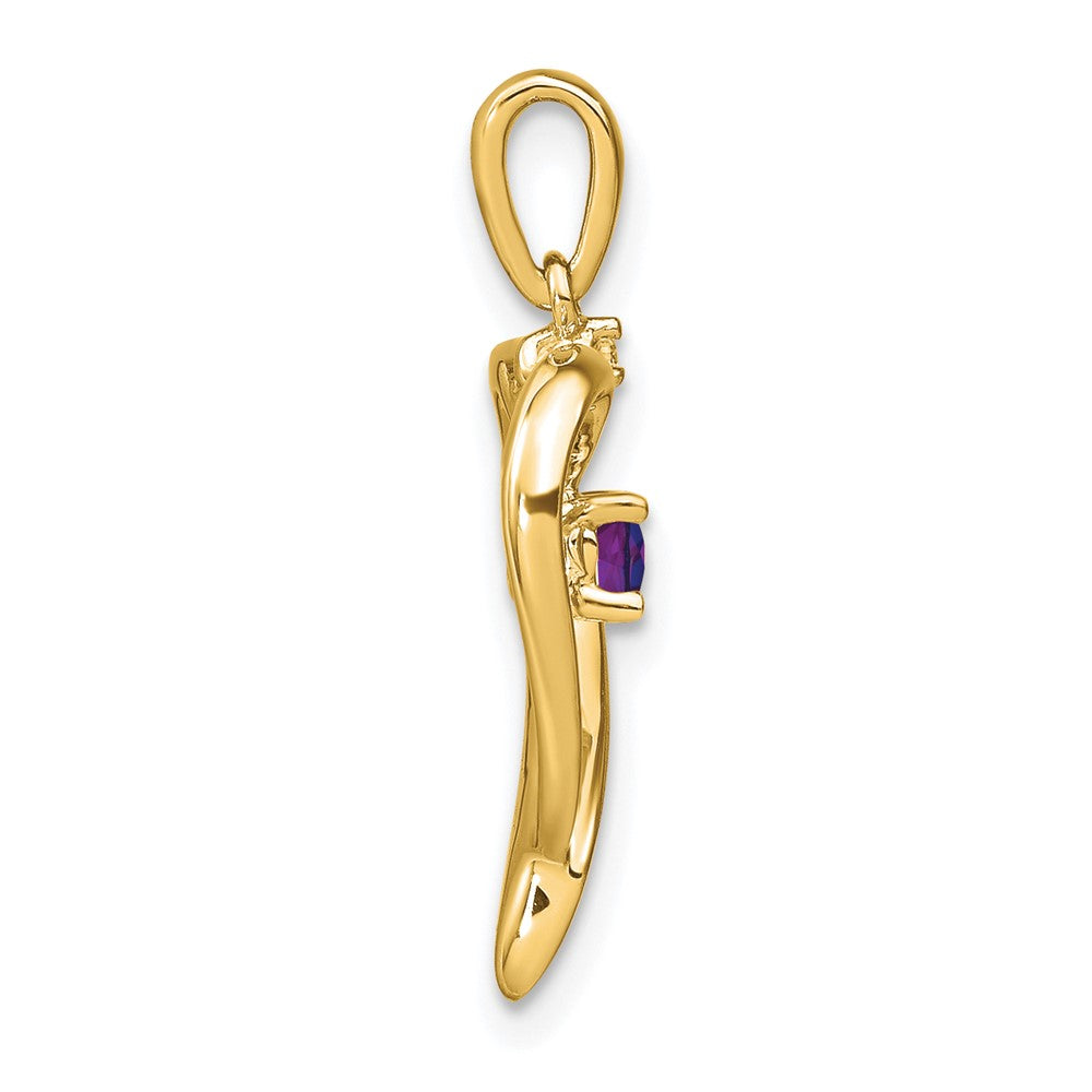 Gemstone and Diamond Heart Pendants