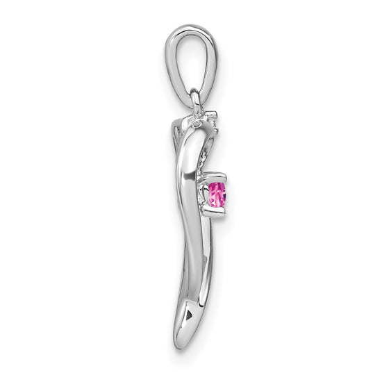 Gemstone and Diamond Heart Pendants
