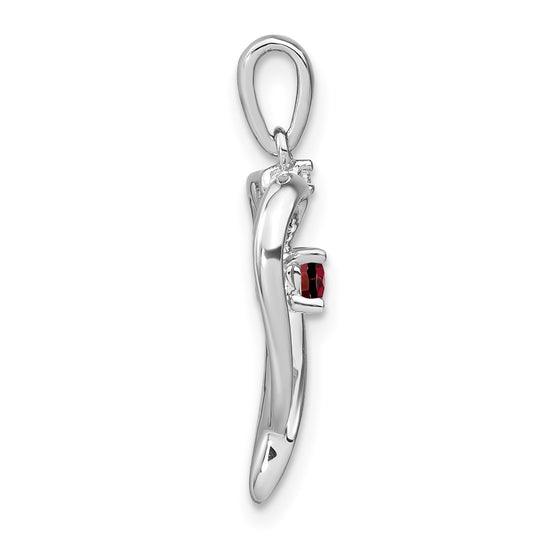 Gemstone and Diamond Heart Pendants