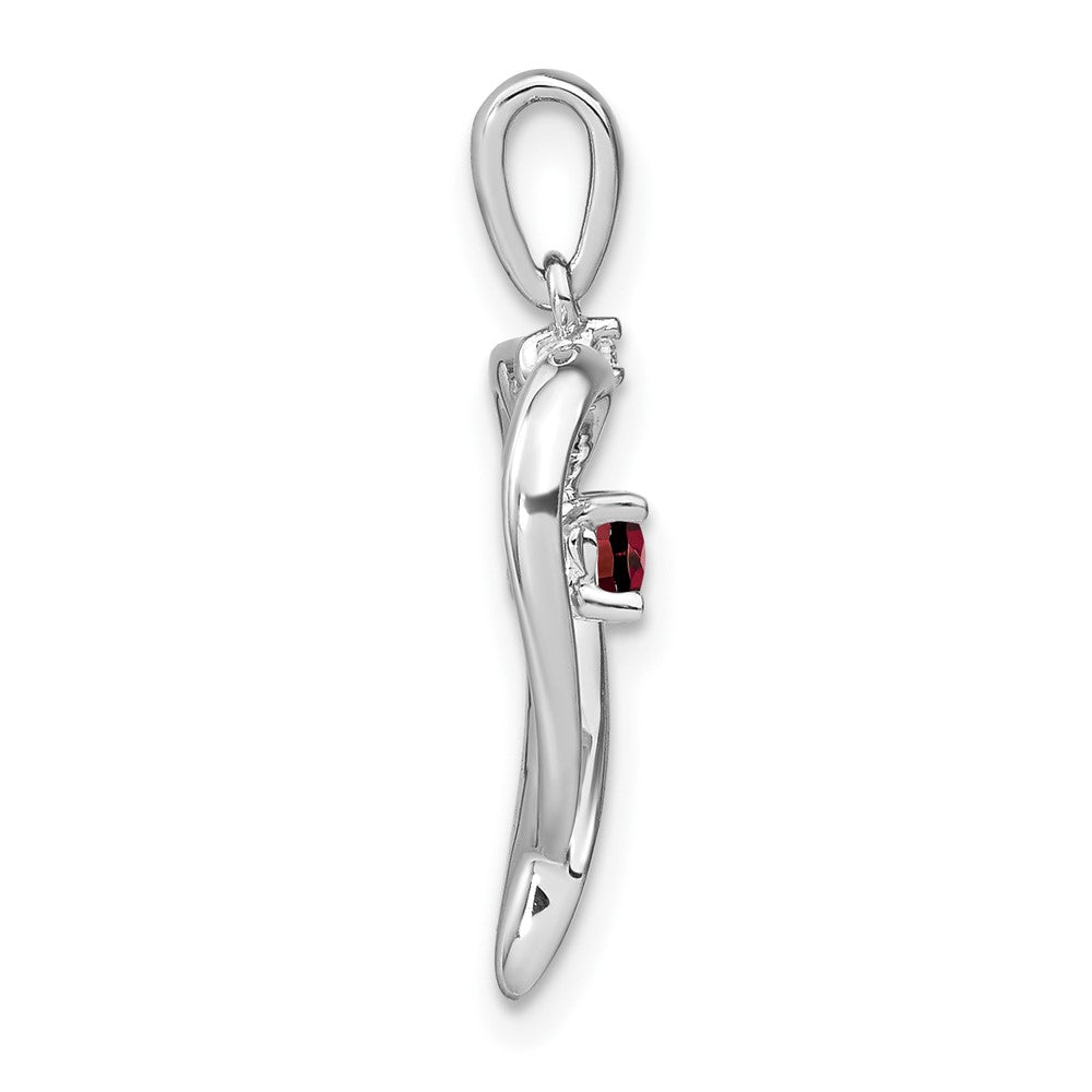 Gemstone and Diamond Heart Pendants
