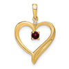 Gemstone and Diamond Heart Pendants
