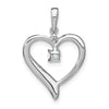 Gemstone and Diamond Heart Pendants