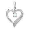 Gemstone and Diamond Heart Pendants