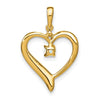 Gemstone and Diamond Heart Pendants
