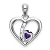 Heart Gemstone & Diamond Pendants